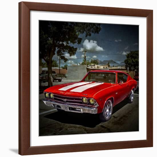 Textured Image of Classic Car in America-Salvatore Elia-Framed Photographic Print