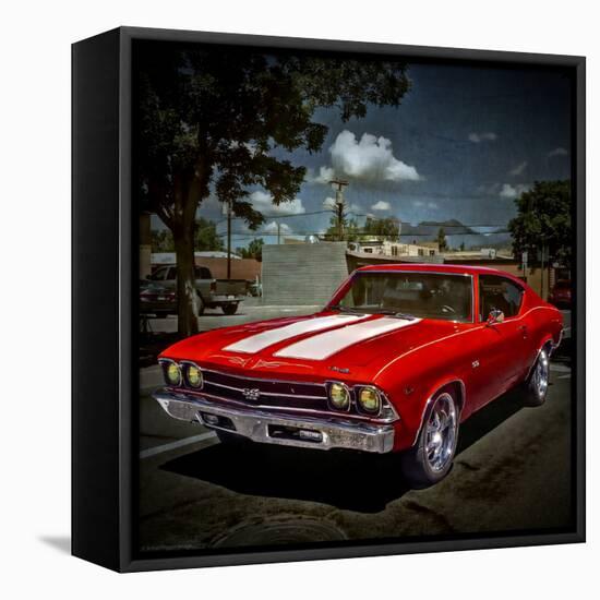 Textured Image of Classic Car in America-Salvatore Elia-Framed Stretched Canvas