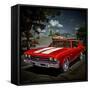Textured Image of Classic Car in America-Salvatore Elia-Framed Stretched Canvas