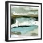 Textured Ocean Tide II-Emma Caroline-Framed Art Print