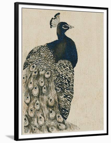 Textured Peacock I-Grace Popp-Framed Premium Giclee Print