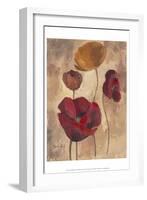 Textured Poppies I-Marietta Cohen-Framed Art Print