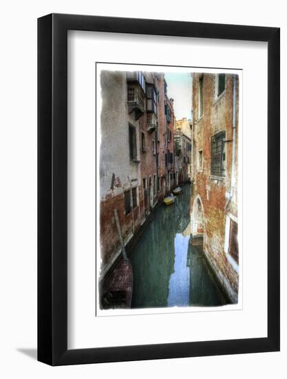 Textures on Canals of Venice Along with Bridges and Old Homes-Darrell Gulin-Framed Photographic Print