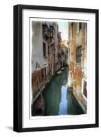 Textures on Canals of Venice Along with Bridges and Old Homes-Darrell Gulin-Framed Photographic Print