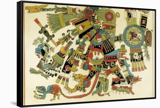 Tezcatlipoca, Aztec Lord of Days, War, Heaven and Earth, Antagonist of Quetzalcoatl-null-Framed Stretched Canvas