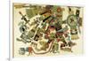 Tezcatlipoca, Aztec Lord of Days, War, Heaven and Earth, Antagonist of Quetzalcoatl-null-Framed Art Print