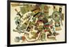 Tezcatlipoca, Aztec Lord of Days, War, Heaven and Earth, Antagonist of Quetzalcoatl-null-Framed Art Print