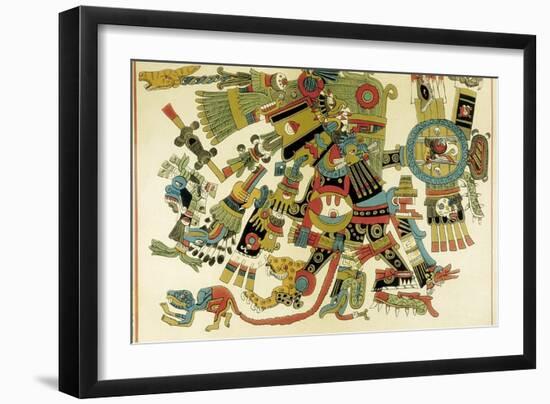 Tezcatlipoca, Aztec Lord of Days, War, Heaven and Earth, Antagonist of Quetzalcoatl-null-Framed Art Print