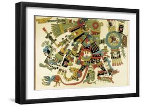 Tezcatlipoca, Aztec Lord of Days, War, Heaven and Earth, Antagonist of Quetzalcoatl-null-Framed Art Print