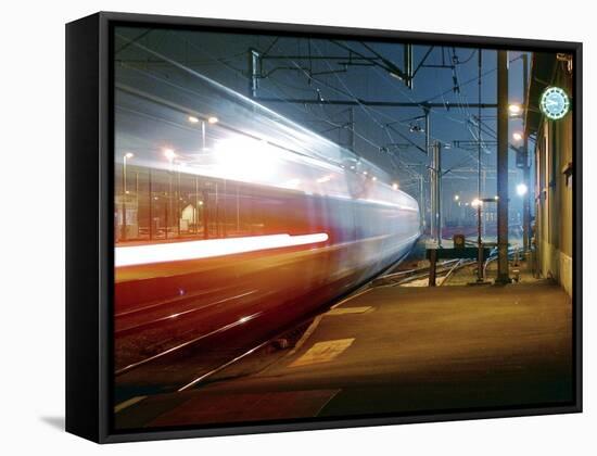 TGV Train-Laurent Laveder-Framed Stretched Canvas