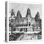 Th Chief Façade of the Temple at Angkor-Wat, Cambodia, 1895-null-Stretched Canvas
