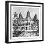 Th Chief Façade of the Temple at Angkor-Wat, Cambodia, 1895-null-Framed Giclee Print