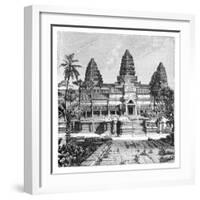 Th Chief Façade of the Temple at Angkor-Wat, Cambodia, 1895-null-Framed Giclee Print