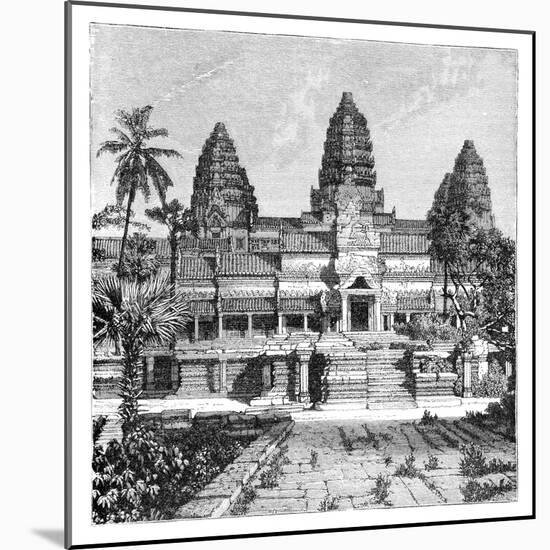 Th Chief Façade of the Temple at Angkor-Wat, Cambodia, 1895-null-Mounted Giclee Print