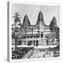 Th Chief Façade of the Temple at Angkor-Wat, Cambodia, 1895-null-Stretched Canvas