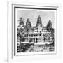 Th Chief Façade of the Temple at Angkor-Wat, Cambodia, 1895-null-Framed Giclee Print