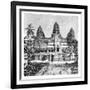 Th Chief Façade of the Temple at Angkor-Wat, Cambodia, 1895-null-Framed Giclee Print