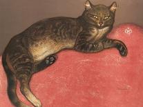 Cat on a Cusion-Th?hile Alexandre Steinlen-Art Print