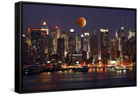 Th New York City Skyline-Gary718-Framed Stretched Canvas