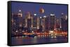 Th New York City Skyline-Gary718-Framed Stretched Canvas