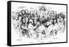 Thackeray among the 'fraserians'-Daniel Maclise-Framed Stretched Canvas