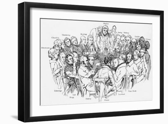 Thackeray among the Fraserians-Daniel Maclise-Framed Giclee Print