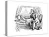Thackeray Reading-Richard Doyle-Stretched Canvas