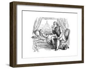 Thackeray Reading-Richard Doyle-Framed Giclee Print