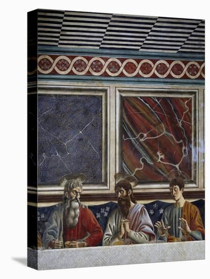 Thaddeus, Bartholomew and Andrew, Detail from the Last Supper, 1450-Andrea Del Castagno-Stretched Canvas