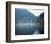 Thai Boating In Morning Mist-null-Framed Art Print