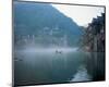 Thai Boating In Morning Mist-null-Mounted Art Print