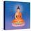 Thai Buddha on Lotus Flower, Illustration-Phiphat Suwanmon-Stretched Canvas