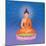 Thai Buddha on Lotus Flower, Illustration-Phiphat Suwanmon-Mounted Art Print