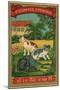 Thai Cotton Label with Cats-null-Mounted Giclee Print