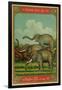 Thai Cotton Label with Elephants-null-Framed Giclee Print