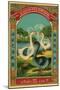 Thai Cotton Label with Geese-null-Mounted Giclee Print