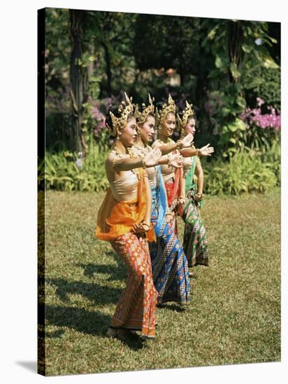 Thai Dancing, Oriental Gardens, Bangkok, Thailand, Southeast Asia-Philip Craven-Stretched Canvas