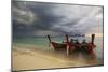 Thai Fishing Boats Beached on Phi Phi Island During a Storm-Alex Saberi-Mounted Photographic Print