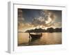 Thai Fishing Boats Off Phi Phi Island at Sunset-Alex Saberi-Framed Photographic Print