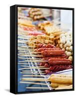 Thai Food on a Street Food Stall at the Khaosan Road Market in Bangkok, Thailand, Southeast Asia-Matthew Williams-Ellis-Framed Stretched Canvas