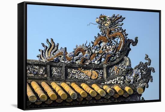 Thai Hoa Palace Dated 19th Century, Roof Detail-Nathalie Cuvelier-Framed Stretched Canvas