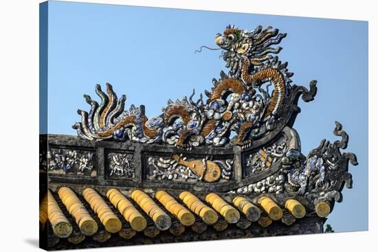 Thai Hoa Palace Dated 19th Century, Roof Detail-Nathalie Cuvelier-Stretched Canvas