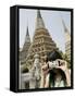 Thai Woman Taking Pictures, Wat Poo, Bangkok, Thailand, Southeast Asia, Asia-Angelo Cavalli-Framed Stretched Canvas