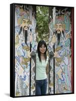 Thai Woman, Wat Poo Temple, Bangkok, Thailand, Southeast Asia, Asia-Angelo Cavalli-Framed Stretched Canvas