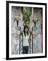 Thai Woman, Wat Poo Temple, Bangkok, Thailand, Southeast Asia, Asia-Angelo Cavalli-Framed Photographic Print