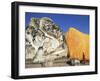 Thailand, Ayutthaya Historical Park, Wat Lokaya Sutha, Monk Preying at Giant Reclining Buddha-Steve Vidler-Framed Photographic Print