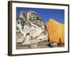 Thailand, Ayutthaya Historical Park, Wat Lokaya Sutha, Monk Preying at Giant Reclining Buddha-Steve Vidler-Framed Photographic Print