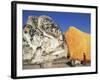 Thailand, Ayutthaya Historical Park, Wat Lokaya Sutha, Monk Preying at Giant Reclining Buddha-Steve Vidler-Framed Photographic Print