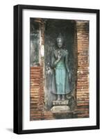 Thailand, Ayutthaya Historical Park, Wat Mahathat, Statue of Buddha-null-Framed Giclee Print