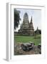 Thailand, Ayutthaya Historical Park, Wat Mahathat-null-Framed Giclee Print